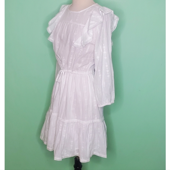 Lucky Brand White Charlie Ruffle Mini Dress - Picture 10 of 11